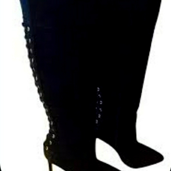 Black Suede Jessica Simpson Boots - Picture 3 of 6